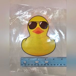 Rubber ducky sticker wearing aviation glasses (new)